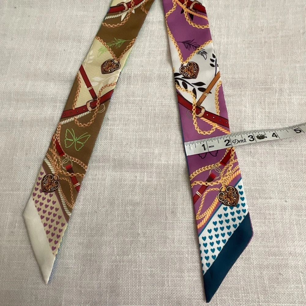 Wristpop L.A.Apple Watch Thin Neck Purse Art Print Silk Scarf  Hairband NWOT